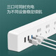 BULL (BULL) 20W PD Apple fast charging socket/strip board/socket strip/socket board Type-c+USB+3 jack full length 1.8 meters white GNV-UU4203 master control switch