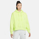 Nike sweatshirt jacket women's 2024 autumn and winter new style plus velvet warm loose sports knitted casual hooded pullover DQ5859-736 fluorescent yellow inner fleece M