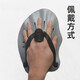 Kebo (KEBO) hand paddle assists swimmers with free swimming paddles for men and women to learn freestyle swimming, black