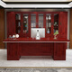 Zimulin Chinese boss desk desk combination with lockers simple modern office furniture executive desk 2.0 meters (classic red)