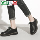 CARTELO crocodile CARTELO British style retro small leather shoes women's lace-up shoes KDLYJ-WF031 black 38