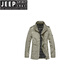JEEP SPIRIT spring and autumn middle-aged loose plus fat plus size casual jacket men's thin mid-length windbreaker khaki L weight 130-145Jin [Jin equals 0.5 kg] and above