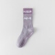 JAENS autumn and winter yoga socks, fashionable non-slip aerobics mid-calf women's socks, indoor Pilates sports fitness dance floor socks purple