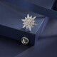 Beautifully made and cute collar pin, anti-exposure buckle, Hao Shi six-pointed star men's brooch, shirt collar button pin, suit badge corsage, 1 antique silver