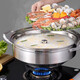 Hushen 40cm seafood steam pot, sauna pot, steam cage steamer, steam hot pot soup pot, stainless steel induction cooker steam pot, seafood steam pot, 2 layers, 40cm, thickened, resistant to falling, multi-purpose in one pot