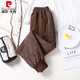 Pierre Cardin Cotton Pants Women's Autumn and Winter Outer Wear Plus Velvet Thickened Pants 2026 New Minus 40 Cold-Resistant Leg Down Pants Black L Recommended 115-130 Jin Jin equals 0.5 kg
