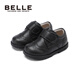 Belle Children's Shoes Toddler Leather Shoes Spring and Summer Boys Black Student Shoes 2-4 Years Old Baby Soft Soled Shoes Children's Performance Shoes Black 15 Reference Foot Length 145mm