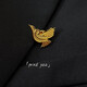 Annunciation Bird suit badge bird logo material gold-plated LOGO pin suit anti-exposure brooch c Annunciation Bird suit