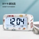 Cumi-cumi jam alarm elektronik baterai putih DIY kreatif cerdas alarm siswa anak-anak fotosensitif otomatis tiga kelompok alarm kecil