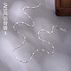 Chengyun 9999 sterling silver necklace for women, niche light luxury, high-end, pure silver neck chain, clavicle chain, birthday gift for girlfriend, 9999 pure silver piece chain, silver weight is about 2.3g