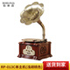 BOHLINJA European retro gramophone large speaker vinyl record player retro multi-functional Bluetooth audio radio U disk playback home living room decoration 013C single host (light walnut color)
