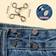 Pretty three-year-old waist-tightening tool, jeans waist size can be changed to smaller fixed button pants waist tightening button size adjustment buckle waist buckle, gun black 2 sets
