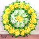 Wreath Qingming Festival Chrysanthemum Small Wreath Sacrifice Small Plastic Memorial Ceremony Tomb Sweeping Supplies Tombside Pink Edge + White 1