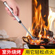 Iron helper rechargeable gas stove pulse igniter universal ignition gun kitchen gas lighter long handle windproof matte silver - rechargeable windproof long handle with USB