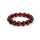 Amber Beeswax Blood Amber Bracelet for Women 8-20mm Round Beads Men's Bracelet with Certificate of Year of Life, 12 20mm Beads, Approximately 55g