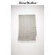 Acne Studios gift solid color fringed wool warm scarf shawl outer light heather gray