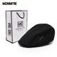 
Monnet hat men's summer new duckbill hat middle-aged and elderly casual daddy beret four seasons painter hat retro front hat black [letter copper label] one size (54-60CM)