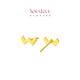 Chow Tai Fook SOINLOVE minimalist series 18K gold stud earrings for women VE163