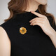 Marco Bizzarri high-end brooch for women, sunflower bee brooch, luxury and exquisite corsage for men, anti-exposure buckle pin for women in summer, Valentine's Day gift for girlfriend, wife's birthday gift