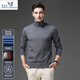 SAINT ANGELO autumn and winter new brand pure wool turtleneck sweater men's young and middle-aged wool sweater dad black M 165/size