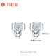 Liuguifu Jewelry Platinum Earrings Women's PT950 Small Square Earrings Earrings Birthday Gift 1.75g