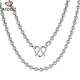 Aido Diamond Platinum Ball Necklace Men's pt950 Platinum Atmosphere Smooth Buddha Beads Thick Plain Chain Weight 35-37g Long 59-61cm Thick Approximately 5.0mm