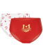 Optimized AimerKids children's underwear underwear modal bag girls mid-waist briefs (two-piece bag) AK1224171 red + printing ZS1160