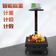 Yongcai weighing electronic scale commercial wheel scale household floor-standing large bench scale hand push roller precision electronic scale foldable electronic pig scale industrial logistics floor scale 300 kg thickened thick bracket 40*50 table wheel scale