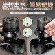 Xiangye Kung Fu tea set complete set household automatic stone mill lazy tea maker full set ceramic teapot teacup tea tray gift 3-piece automatic tea maker set with wrapped lotus branches