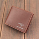 2025 New Wallet Men's Thickened Short Wallet Youth Wallet Soft Leather Large Capacity Soft Leather Inner Zipper Trendy Brown Color