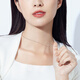 Lukfook Jewelry Platinum 950 Geometric Chopin Chain Platinum Necklace Plain Chain Gift Price F63TBPN0009 3.18g (including labor cost 337 yuan)