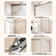 
ArROW shower room glass partition wet and dry separation diamond sliding door side sliding door home bathroom bathroom screen bathroom room 1050*1050 stainless steel side sliding door [2499] bright silver
