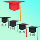 Star Wolf General General College Estudiantes Ceremonia de graduación Top Hat High School Top Hist Bachelor's Hat Doctor's Hat Master Tutor Doctor