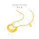 Chow Tai Fook gift heart-shaped swan gold chain necklace love pendant (labor cost 280) 40cm about 4.85g EOF1602