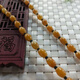 Sanskrit natural yellow agate transfer pendant bead chain lanyard pendant rope jade jade pendant necklace male and female Buddha beads natural yellow agate transfer pendant bead chain lanyard pendant rope