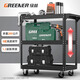 Green Forest Tool Cart Luxury Multifunctional Green and Black+Grid+Back Panel