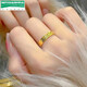 Canbei 18k gold real gold crushed ice ring female color gold tail ring gold au750 imitation 18k gold male and female couple ring No. 11