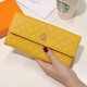 Sephoron Double 11 Korean version yellow wealth-gathering hand wallet high-end soft cowhide wallet to hold mobile phone handbag wallet yellow