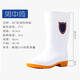 回力耐油雨鞋卫生鞋工作鞋牛筋底雨靴防滑耐磨劳保胶鞋867-单位：双-39-44码 中筒白色