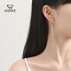 Aido Diamond pt950 platinum earrings for women, fashionable platinum tassel star earrings, versatile earrings, earrings, earrings, one pair, weighing 3.0-3.2 grams + certificate