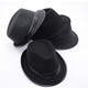 Gardenia hat men's spring and autumn hat men's hat winter woolen warm autumn and winter middle-aged and elderly jazz hat winter old man hat gray leather edge