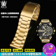 Jingmeilai adaptiert an Diesel -Uhr -Stahlband DZ7333 DZ7371 DZ4344 Massives Stahl Metall Uhrengurt Gold Sanzhu Modell 26mm