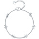 Saturday Fortune PT950 Platinum Winter First Snow Platinum Bracelet Female B0712453 About 3.49g 16+3cm Birthday Gift