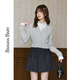 Banana Baby (Banana Baby) Banana Baby2024 Hiver Retro College Style plissé Jupe en laine de jupe féminine D244QZ687 Gray foncé