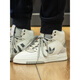 
Adidas (adidas) Clover men's and women's shoes sports and casual high-top shoes 2023 winter IF2694 IF2675 white_light green_dark green 36.5