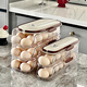 ASCOR egg storage box side door storage organizer refrigerator special food-grade rolling device for rolling eggs, fresh-keeping rack holder, double row - three layers
