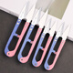 Zhang Xiaoquan small yarn scissors household trimming thread small yarn scissors U-shaped spring two-color large yarn scissors sewing scissors Zhang Xiaoquan two-color small size 3 pack
