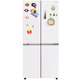Midea Refrigerador de refrigeración inferior ultrafino de 60 cm con puertas cruzadas integradas, cuatro puertas, refrigerado por aire, antiescarcha, eficiencia energética de primera clase, con fabricación automática de hielo MR-460WUSPZE
