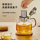 Mingguang teapot glass teapot tea water separation boiling teapot health pot high borosilicate glass kettle tea set 1500ml