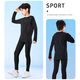 Victoria Traveler children's running sports suit for boys and girls autumn and winter tight thermal underwear fitness basketball quick-drying long-sleeved two-piece set
